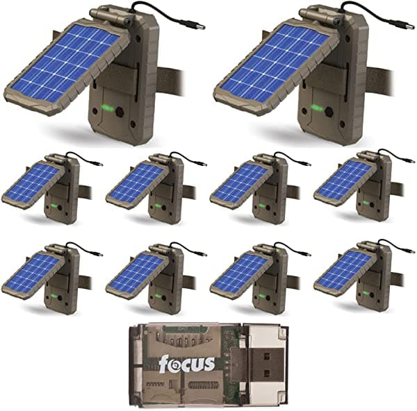 Stealth Cam Paquete De Lector De Tarjetas De Panel De Energía Solar De Litio STC-SOLP_K5