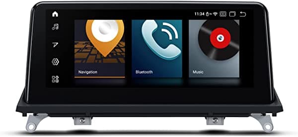 Xtrons Pantalla Táctil IPS de 10.25 Pulgadas Estéreo para Auto Android 10 Multimedia Navegador GPS Octa Core 4 GB RAM 64 GB ROM con Sistema iDrive Compatible con Reproducción Automática WiFi DVR TPMS para BMW X5 X6 E70 E71 CCC QB10X5CC