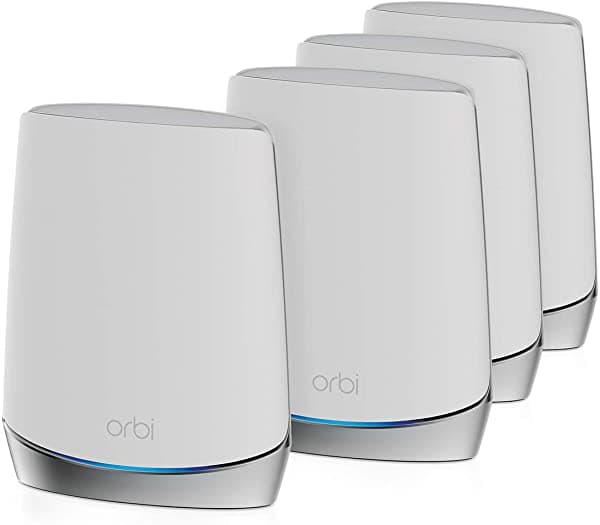 Netgear Orbi Home Tri-Band Mesh Wifi 6 Sistema Rbk754-Router 3 Extensadores Satelitales | Cobertura Hasta 10000 Sq. Pie. Y 40+ Dispositivos | Ax4200 U