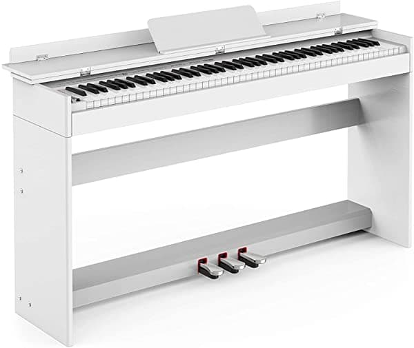 Setting Piano Digital Con Peso De 88 Teclas Piano Vertical Eléctrico Con Placa De Unidad De 3 Pedales Pantalla Lcd Teclado Multifuncional De Tamaño Completo Y Adaptador De Corriente Para Principiantes/Adultos