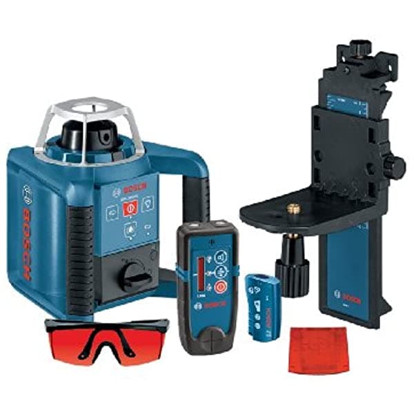 Bosch Autodevelelante De Diseño Giratorio De Láser Kit Interior Kit Remote Y Wall Mount Grl 300 Hvd Azul
