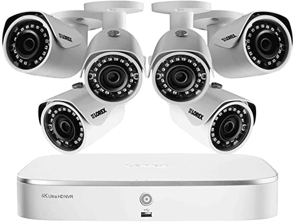 Lorex Hdip86W 8 Canales Seguridad Nvr Sistema 2K Resolución Ip Camara Con Visión Nocturna De Color