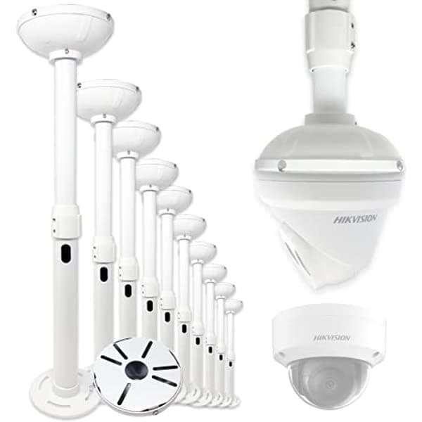 Amsecu - Soporte De Techo Para Cámara Universal Para Cámaras De Cúpula O Bala Que El Diámetro De La Base Es Más Pequeño Que 4.75 Pulgadas Oculta La Caja De Conexiones De Cable Soporte Colgante Para Conectar Al Tubo Del Conducto M22X6