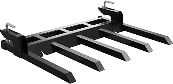 Vevor Horquillas De Escombros Para Cubo De 48 Pulgadas Horquillas De Sujeción Para Tractor De 2500 Libras Fijación De Horquillas De Tractor Para Cubo Abrazadera En Horquillas De Desechos Con Dos Agujeros De Cadena Para Manipulación De Materiales Acero ‎Debris Forks