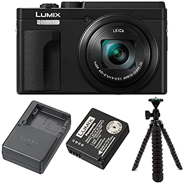 Panasonic Lumix Zs80 - Cámara Digital Con Zoom De 24 A 28.346 In Con Batería Panasonic Lumix Y Cargador Externo (Dmw-Zstrv) DC-ZS80K_K1