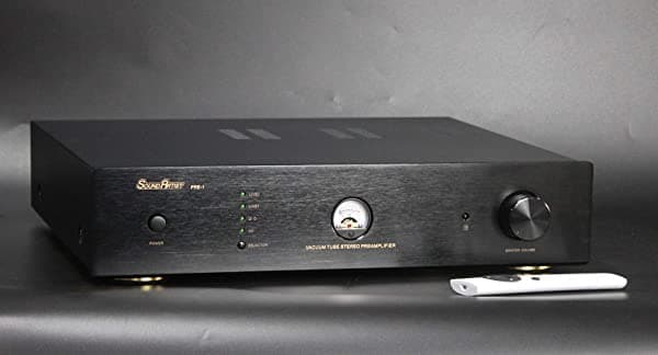 Soundartist Pre-1 Preamp Hifi Pre-Amplificador Tubo De Vacío Amplificador Con Control Remoto (Panel Negro)