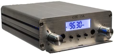 F-S Electronics Transmisor Fm Profesional De 15 W De Largo Alcance Czh-15A + Antena Gp De Onda 1/4 Gratis