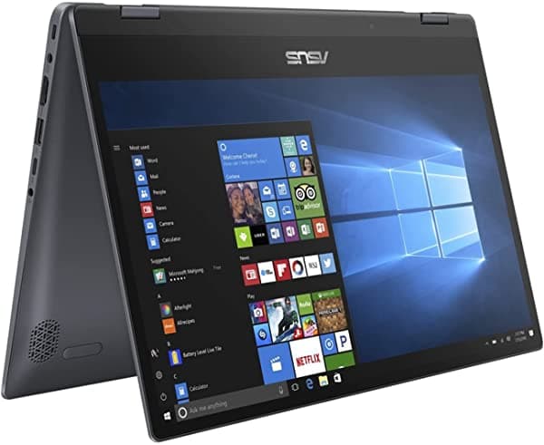 Asus Vivobook - Portátil Con Pantalla Táctil Fhd 2 En 1 De 14 Pulgadas Intel Core I3-8145U De Hasta 3.9 Ghz Ddr4 De 8 Gb Ssd De 256 Gb Cámara Web Bluetooth Hdmi Windows 10 Home S Mouse Inalámbrico Twe