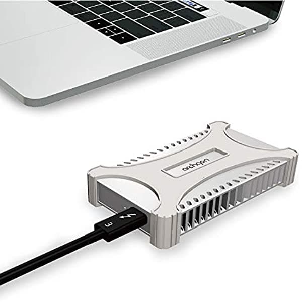 Archgon 2Tb Thunderbolt 3 Certificado Aluminio Externo Gen3X4 Nvme Ssd Pcie Disco Sólido Heatsink Dentro De Max. Speed Up Leer 3400Mb S Escribi