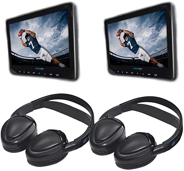 Audiovox Avx10Usb - Paquete De Video De Dvd Universal Con Respaldo De Asiento Con Auriculares AVX10USB+AVX10USB+2HP