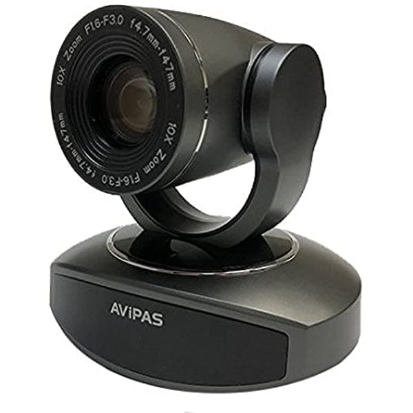 Avipas Cámara Ptz Av-1082G 10X Full Hd Usb2.0 Con Transmisión En Vivo Ip Gris Oscuro