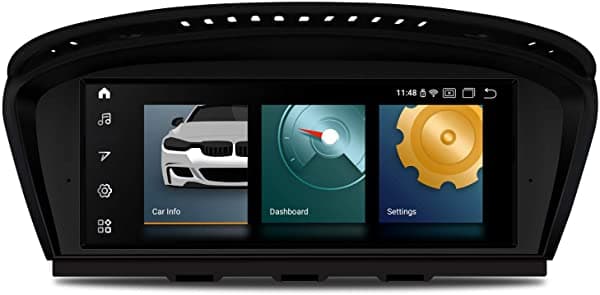 Xtrons 8.8 Pulgadas IPS Pantalla Táctil Estéreo Para Auto Android 10 Sistema De Navegación GPS Procesador Qualcomm Con Sistema iDrive Retenido Soporta Auto Play WiFi DVR TPMS Para BMW Serie 3 Serie 5 E90 E60 CCC QCB8060CCS
