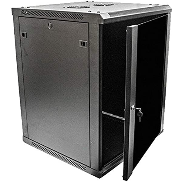 Navepoint 15U Deluxe It Wallmount Cabinet Enclosure 19-Inch Server Rack Con Puerta De Vidrio De Bloqueo De Red 24-Inches Con Estantes Negro Profundo 400446876