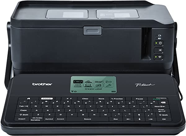 Brother P-Touch Label Maker Commercial/Lite Industrial Portable Labeler Ptd800W Conectividad Wi-Fi-Mobile-Pc Etiquetado Multilínea Extrancha Enlaces A Excel Negro