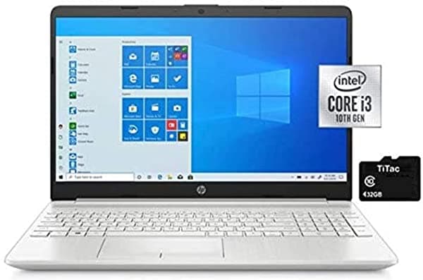 Computadora Portátil Hp Pavilion 15.6" Hd 2021 Intel Core I3-10110U (Beats I5-7200U) 8Gb Ram 128Gb Ssd Hd Webcam Usb-C Hdmi Ethernet Rj-45 Bluetooth Windows 10 S Plata Tarjeta Titac HP 15.6 Laptop