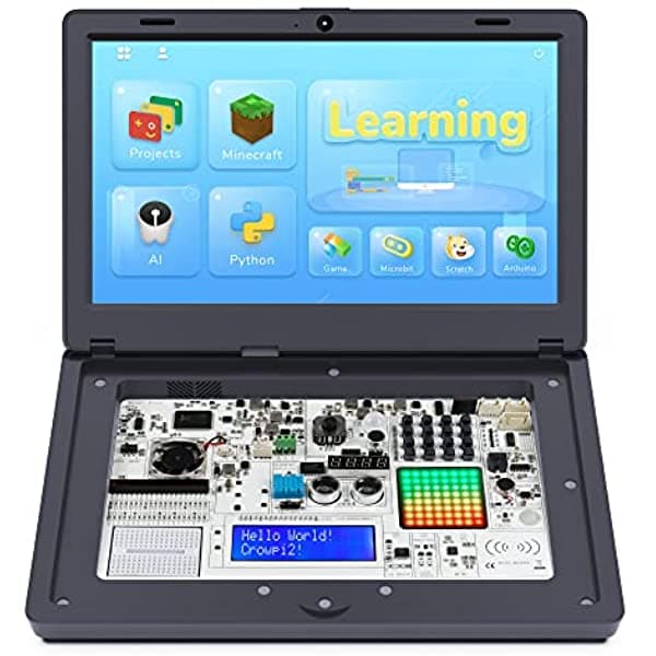 ELECROW Raspberry Pi 4 Kits Cobranja2 Raspberry Pi Programación De Laptop Kit Profesional Kids Deluxe Kit Gray SER35002P-3