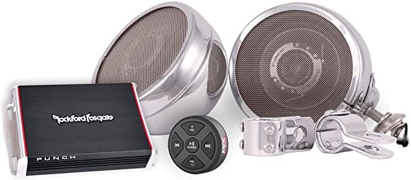 Steel Horse Audio St600 Platinum - Sistema De Altavoces Para Motocicleta (2 Altavoces/Cromo Clásico)