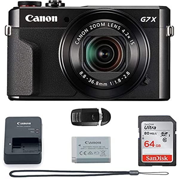 Deal-Expo Canon Powershot G7 X Mark Ii (Negro) Versión Internacional - Expo Accessories Bundle CNG7XIIEBB64GB