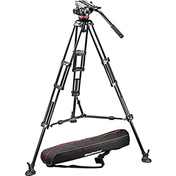 Manfrotto Y Trípode De Mvh502 A 546Bk Sistema De Video Trípode Con Mvh502 A Cabeza 546 Bolsa
