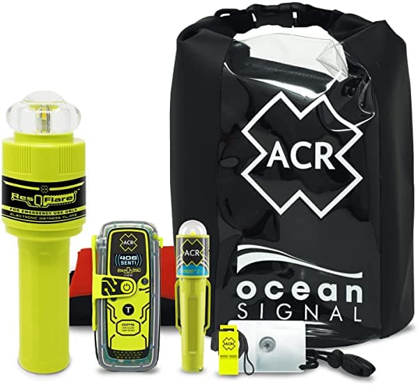 Acr Resqlink View & Resqflare - Kit De Supervivencia (2361) - Baliza Localizador Personal Y Reemplazo Aprobado Por Uscg Para Llamaradas Pirotécnicas