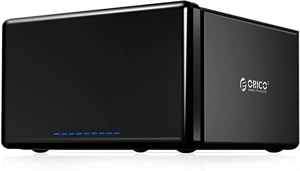 Orico 8Bay Caja De Disco Duro Externo Magnético De Aluminio Tipo-C A Sata Para 3.5 Pulgadas Hdd Herramienta Caja De Almacenamiento Libre Para Copia De Seguridad De Datos Empresariales Y Expansión De Hasta 128 Tb (5X16Tb) - Ns800C3