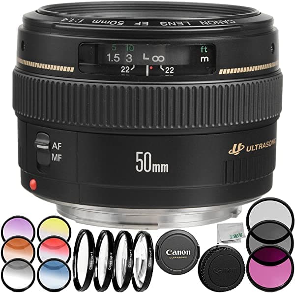 SSE Canon Ef F/1.4 Usm Lente 7Pc Kit De Filtro - Incluye 3 Piezas Kit De Filtro (Uv-Cpl-Fld) + 4 Piezas Macro Juego De Filtros (+ 1 + 2 + 4 + 10) + Más - Versión Internacional (Sin Garantía) 2515A003