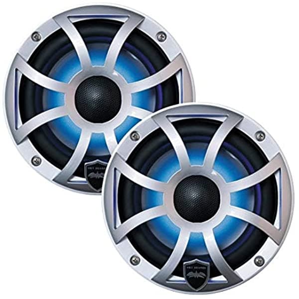 Wet Sounds Revo 6-Xss 6.5" 200W Plata Led Coaxial Gama Completa Altavoces Marinos