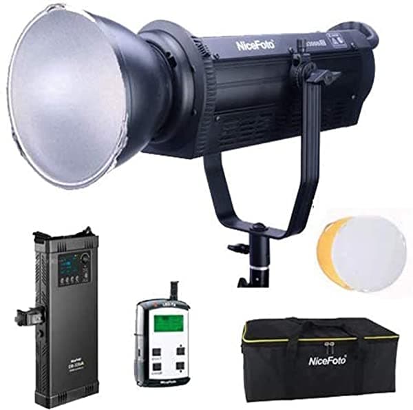 Nicefoto Ha-3300B 330W Cob - Luz Led De Vídeo (5500 Diurnos 65200 Lúmenes 3.3 Ft Cri&Tlci96 Con Mando A Distancia De 24 G 16 Canales) 712350133313