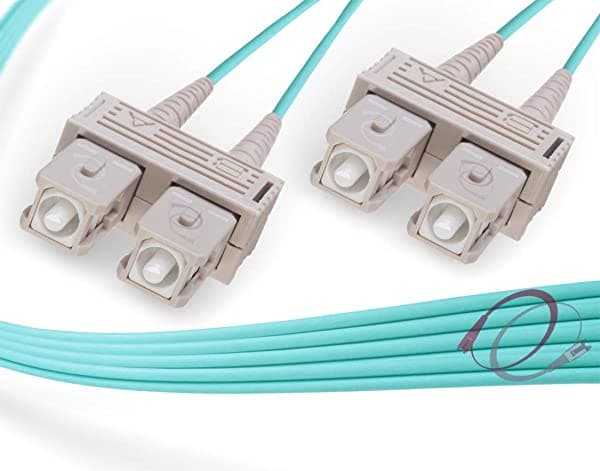 FiberCablesDirect Sc-Sc Om3 10 Gb 50/125 Multimodo Cable De Fibra Óptica Dúplex FCDUS49v10129