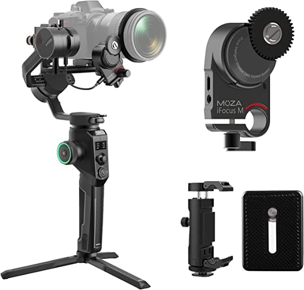 Moza AirCross 2 Kit Profesional Estabilizador Gimbal con iFocus-M Para Cámara Réflex Digital Sin Espejo Carga Útil de Hasta 7.1 Libras con Panel de Control Intuitivo de Ajuste Automático Batería de 12 Horas de Duración Cámara Ligera MOZA AirCross 2 Pro
