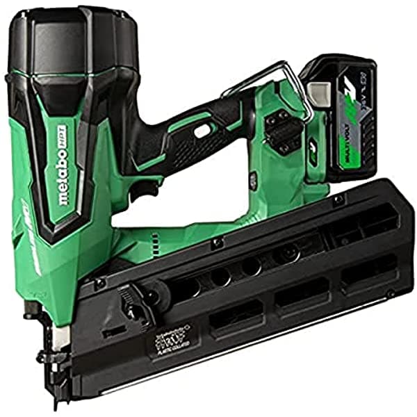 Metabo Hpt 36V Multivolt - Clavadora De Encuadre Inalámbrico | Utiliza Clavos De Tira De Plástico De Cabeza Redonda Completa De 21 Grados | Incluye Batería Y Cargador | Nr3690Dr NR3690DRM