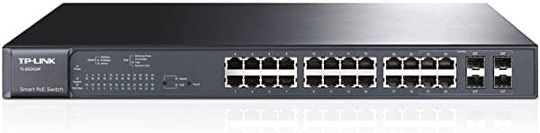 Tp-Link 8-Port Gigabit Ethernet Poe Switch Inteligente Con 2 Ranuras Sfp Negro TL-SG2424P