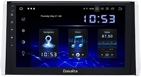 Dasaita Navegación Estéreo Android De 10.2 Pulgadas Para Toyota Rav4 2019 2020 2021 Con Pantalla Táctil Android Auto Carplay Bluetooth Wifi Dsp Gps