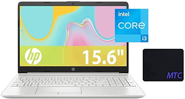 Hp Laptop Fhd De 15.6 Pulgadas Intel Core I3-1115G4 Hasta 4.1 Ghz 8 Gb De Ram Ssd De 256 Gb Gráficos Intel Uhd Win10H En Modo S Huellas Dactilares Batería De Larga Duración Plata Natural Con Alfombrilla De Mouse Mtc ‎HP 15-dw Laptop