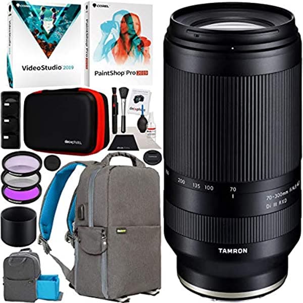Tamron 70-300 Mm F 4.5-6.3 Di Iii Rxd Lente A047 Sony E-Monto Encuentro Y Aps-C Mirrorless Camara Telephoto Zoom Bundle Deco Engranaje Fotografia Moc E11TM70300S