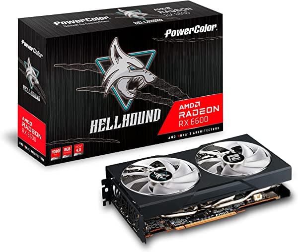 Powercolor Hellhound Amd Radeon Rx 6600 Tarjeta Gráfica 8Gb Gddr6 Memoria AXRX 6600 8GBD6-3DHL