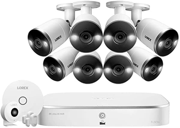 Lorex 4K Ultra Hd Ip 8 Canales 2Tb Nvr Sistema 8 Smart Deterrence 4K 8Mp Kit De Inicio Del Sensor Inteligente Camara Y Smart Sensor AZN4282T88SK-E