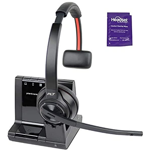 Plantronics Savi 8210 Sistema de Auriculares Inalámbricos DECT Wipe-PC Compatible con PC Mobile y Teléfono de Escritorio 24987