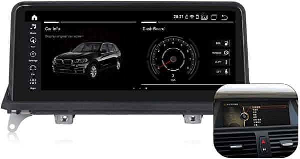MekedeTech Qualcomm Android 10.0 Car Radio 8 Núcleos 4G RAM 64G ROM 10.25 Pulgadas Pantalla Táctil CarPlay y Android Auto BMW X5 E70 X6 E71 2007-2013 Unidad