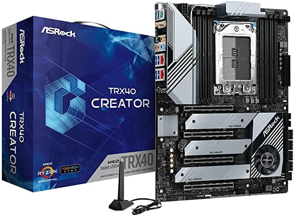 Asrock Mb Trx40 Creator Amd Ryzen Threadripper Strx4 Trx40 Max256Gb Dr4 Atx 256Gb Unidad De Disco Óptico
