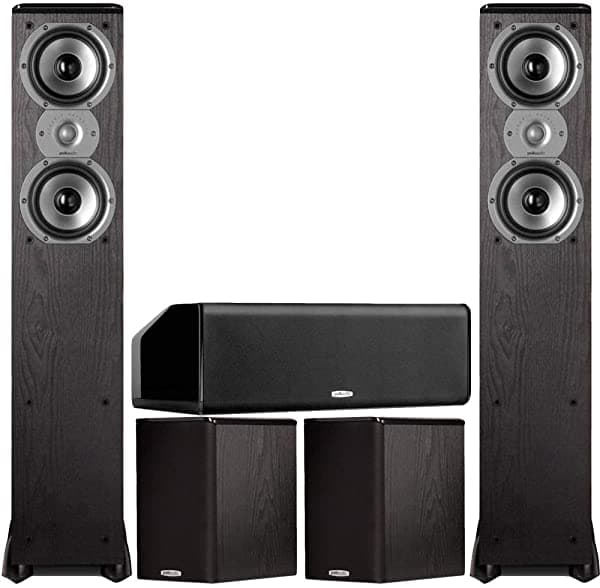 Polk Audio Tsi300 5.0 Paquete De Parlante De Cine En Casa Negro POLBUNTSI300TSI100CS10BK