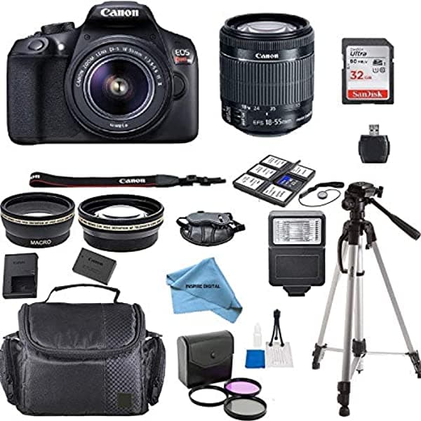 Canon Eos Rebel T6 Kit Ef-S 18-55 Mm F 3.5-5.6 Is Ii Lente + Accesory Bundle + Inspire Digital Cloth canon t6 bundle