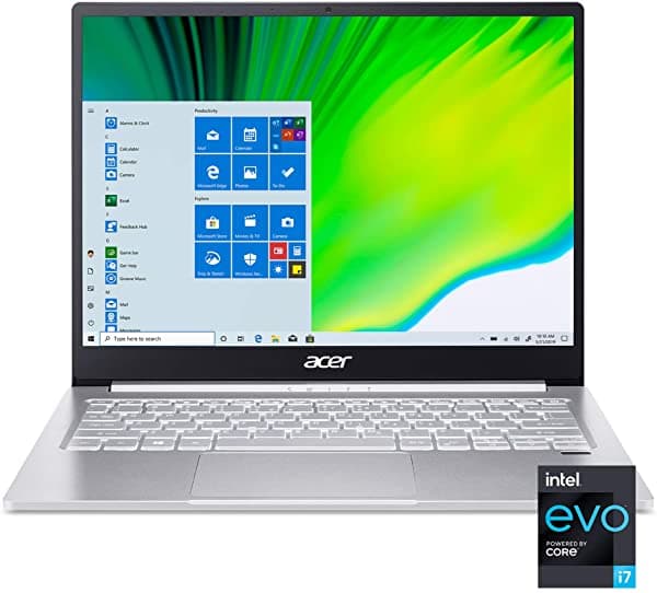Acer Swift 3 Intel Evo - Laptop Delgada Y Ligera 13.5 Pulgadas 2256 X 1504 Ips Intel Core I7-1165G7 Gráficos Intel Iris Xe 8 Gb Lpddr4X 512Gb Nvme Ssd Wi-Fi 6 Lector De Huellas Dactilares Kb Retroiluminado Sf313-53-78Ug