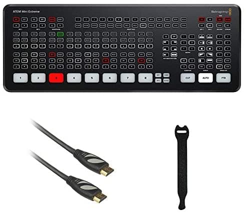 Blackmagic Design Atem Mini Extreme Bundle Hdmi Cable Y Correas De 10 Paquetes SWATEMMINICEXT