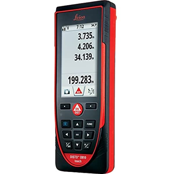 38960-PE Leica Disto D810 Touch Medidor Láser de Distancia Paquete Incluye Leica Disto D810 Touch Adaptador de Trípode y Estuche de Transporte Resistente 806648