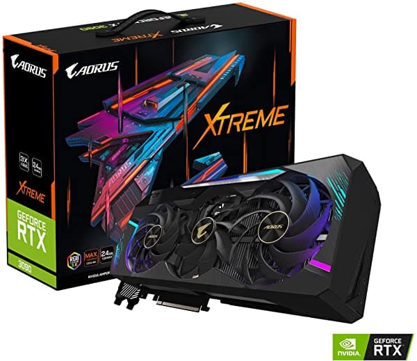 Gigabyte Aorus Geforce Rtx 3090 Xtreme 24G Tarjeta Gráfica Max Cubierta De Enfriamiento 24Gb 384 Bit Gddr6X Gv-N3090Aorus X-24Gd Tarjeta De Video