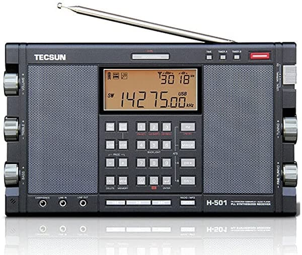 Tecsun H501 - Radio Digital De Onda Larga Am/Fm Con Recepción Ssb Altavoces Dobles Y Reproductor De Mp3 Negro Mate