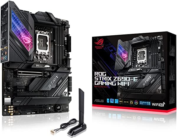 Asus Rog Strix Z690-E Gaming Wifi 6E Lga 1700 (Intel 12ª Generación) Atx Placa Base Para Juegos (Pcie 5.0 Ddr5 2.5 Gb Lan Thunderbolt 4 5Xm.2 1Xpcie 5.0 M.2 Tarjeta Rog Hyper M.2 Panel Frontal Usb 3.2 Gen 2X2 Tipo C)