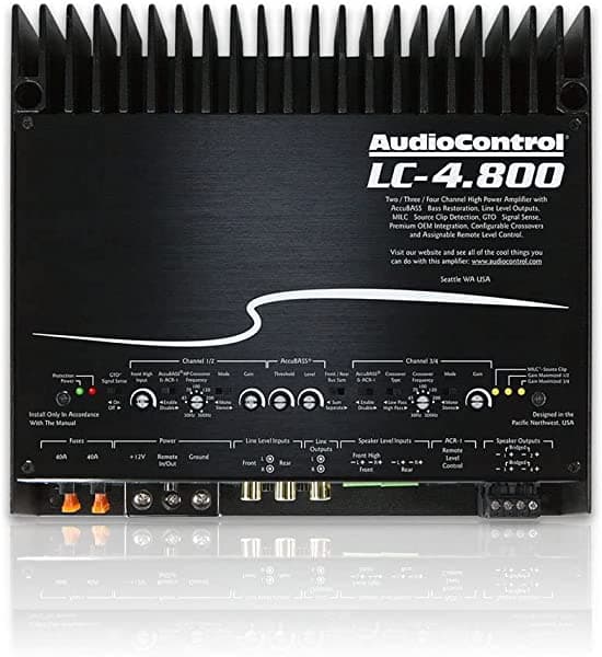 Audiocontrol Lc-4.800 Amplificador De Alta Potencia De 4/3/2 Canales Con Accubass
