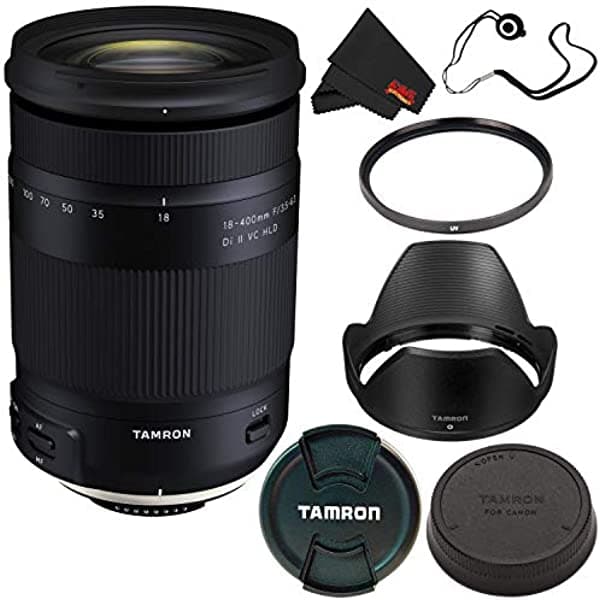 Tamron 18-400 Mm F 3.5-6.3 Di Ii Vc Hld Lente Nikon F Modelo Internacional + 72 Mm Filtro Uv + Lente Cap Keeper + Microfibra Bathle AFB028N-700 Bundle 1